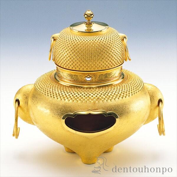 純金 茶釜 霰 4.5号・700g ( 木札名入れ有料 高級 コレクション 美術品