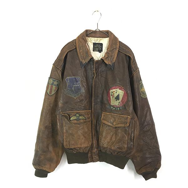 90s vintage flight jacket A-2 G-1 2way