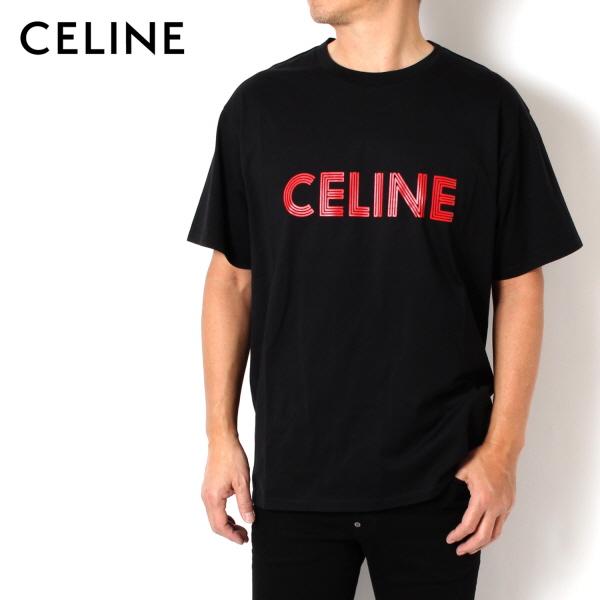 CELINE ブラック Tシャツ M セリーヌCELINE TシャツブラックロゴMサイズ