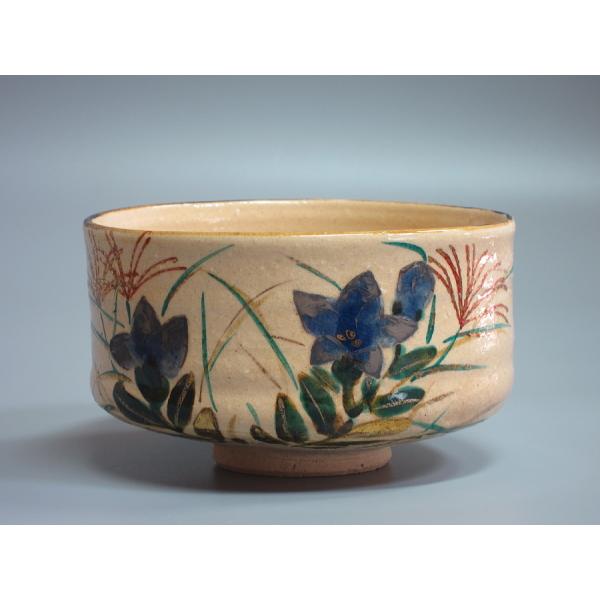 乾山写桔梗絵茶碗 佐久間芳丘造 共箱 : 茶道具商 越中屋 - 通販