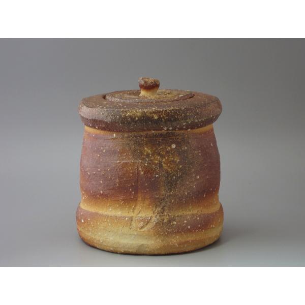 信楽焼 上田光春作 茶入 ダブル共箱 信楽焼 上田光春作 茶入 ダブル共