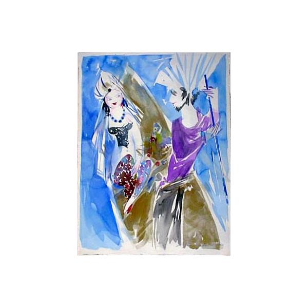 空飛ぶ画家糸川裕志のポップアートの人物画、芳男です、次男です、 空