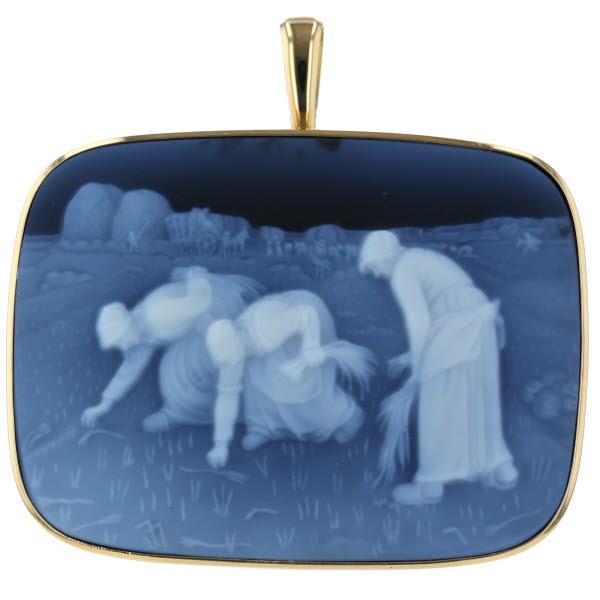 K18落穂拾いブローチ＆ペンダントトップ兼用