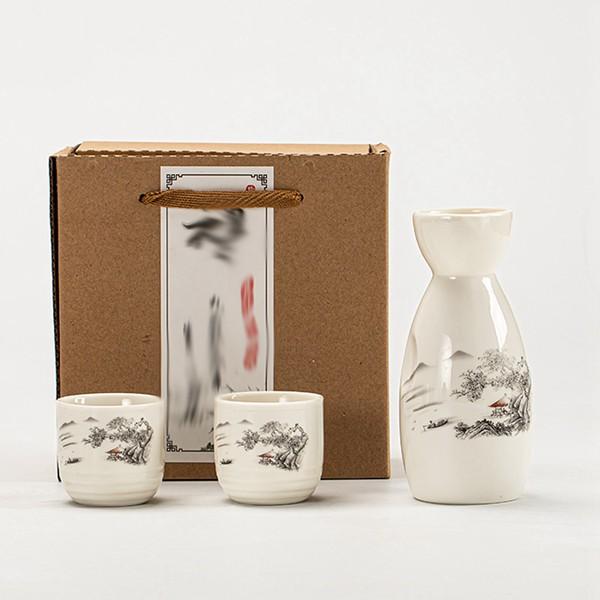 3点セット酒器 ねこ 猫柄 酒器セット かわいい 徳利1個 お猪口が6個