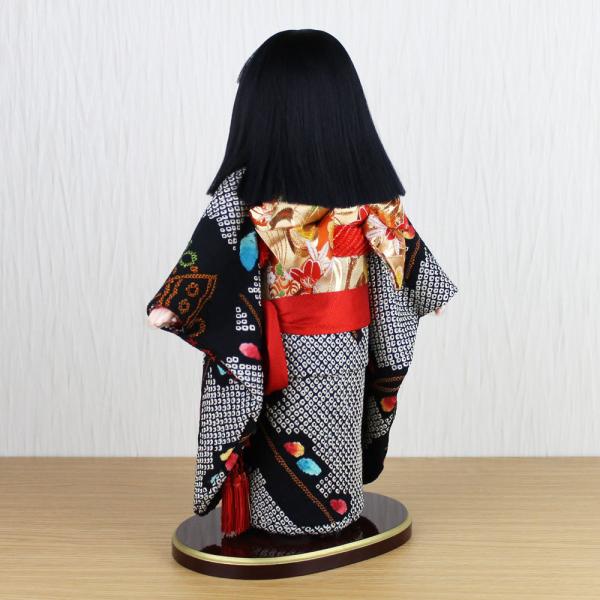 市松人形 小出松寿作(13号 尺二正絹絞り市松人形MYOS3107-116)お出迎え