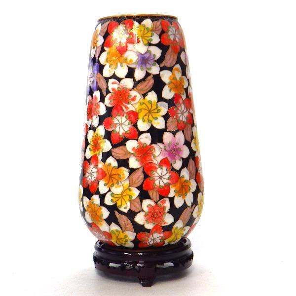 七宝焼 花文 花瓶 M R7879C 七宝焼 花文 花瓶 M R7879C