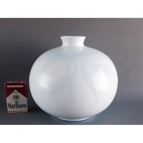 人間国宝 井上 萬二 白磁染笹彫文 花瓶 壺 : 古美術植松 - 通販