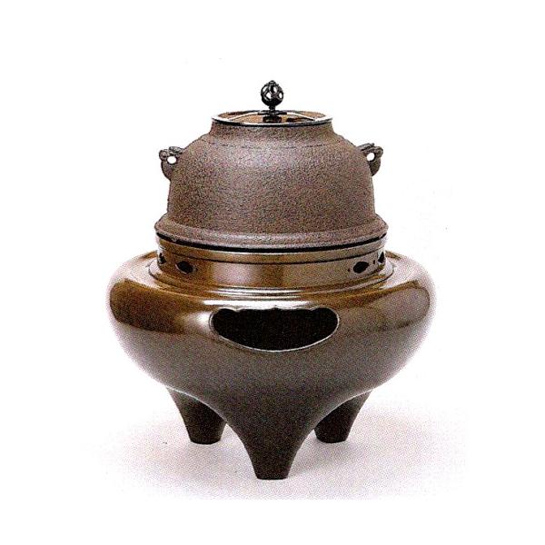 □唐銅朝鮮風炉 / 釜師 菊池政光 茶釜 / 電熱器 セット 唐銅風炉