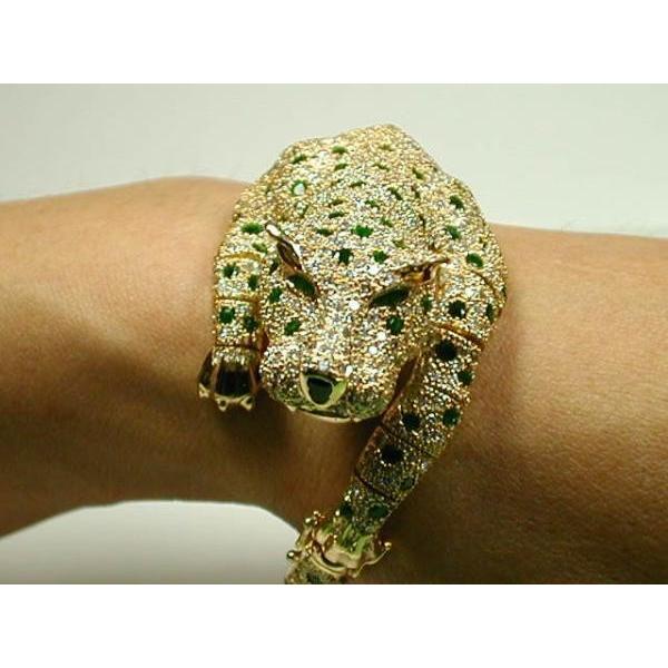 18金パンサーデザインブレスレット＆ブローチ : KenBrand - 通販