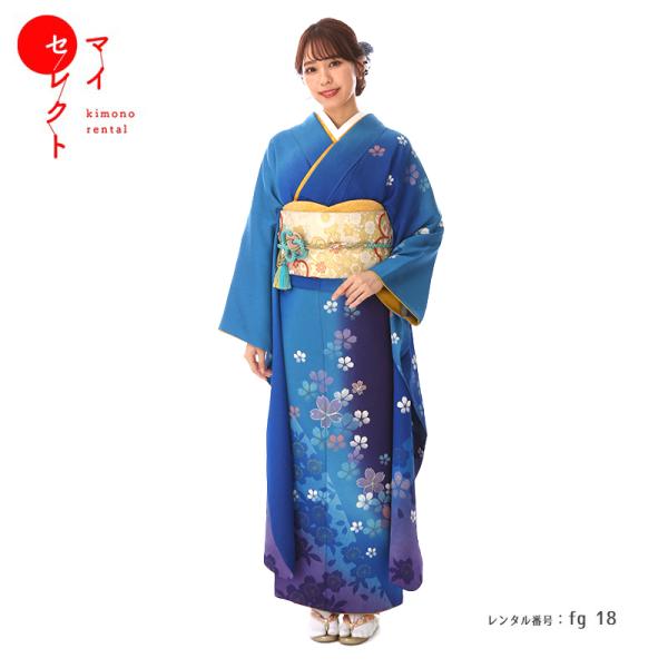 K0687 正絹 振袖 レンタル店放出品 黒色 ガード加工 古典柄 13号