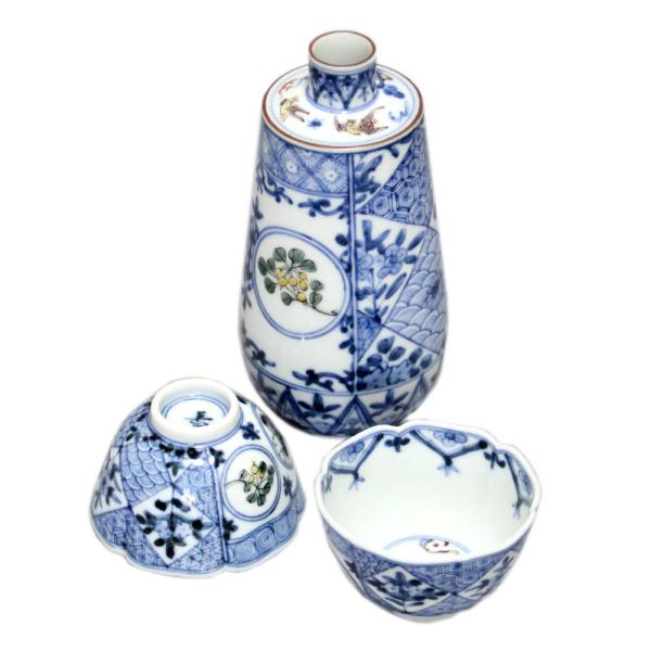 九谷焼 山本長左【宮内庁御用達】九谷焼酒器揃（徳利＆盃セット）天啓