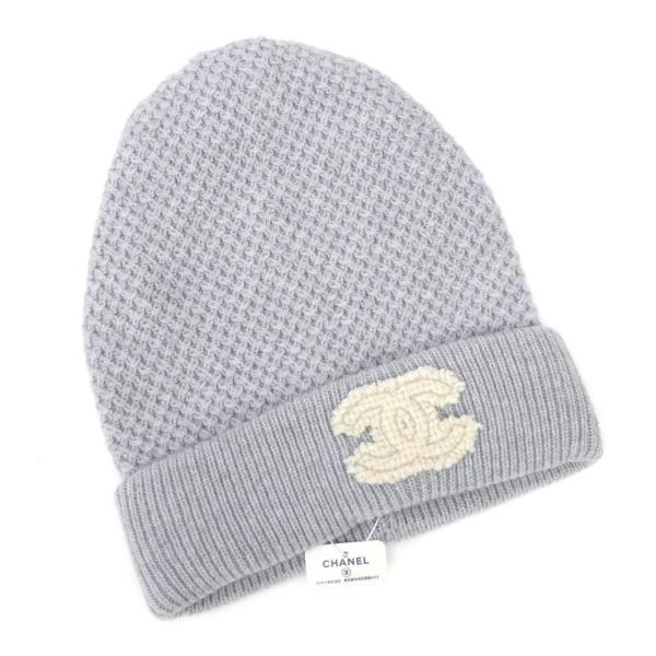 CHANEL（シャネル） ニット帽 ココマーク グレー カシミヤ(69624