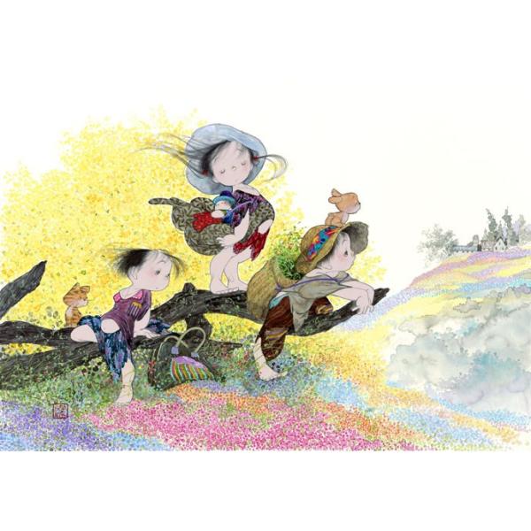 中島潔画伯作品「花かずら」｜中島潔画伯作品「花かずら」 版画 中島潔 「