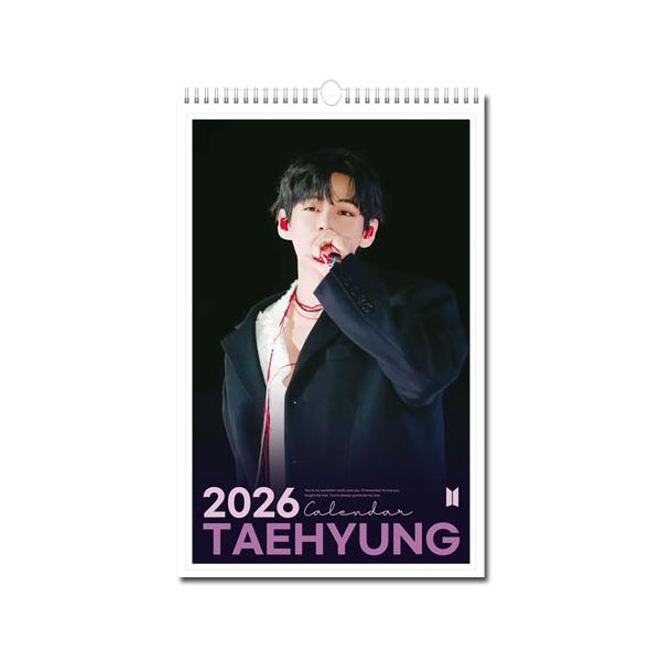 V テテ (BTS バンタン) 2026年 (令和8年) フォト 壁掛けカレンダー
