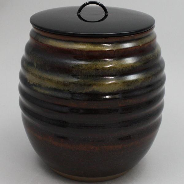 茶道具 水指 水差し 瀬戸釉 捻貫 宇田隆和作 佐平窯 捻貫水指 茶道