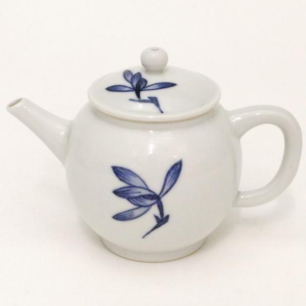 煎茶道具 急須 後手急須 染付 蘭 井上春峰作 平安春峰作 茶道 : 茶道具