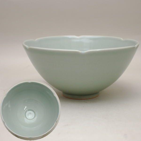 二代 加藤渓山造 砧青瓷 馬蝗絆茶碗 共箱 茶道具 2026年最新】加藤渓山