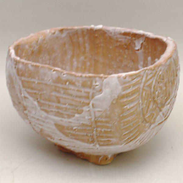 茶道具 抹茶茶碗 萩焼 俵手 守田唐七作 不易庵 萩焼き 俵型 俵形 茶道