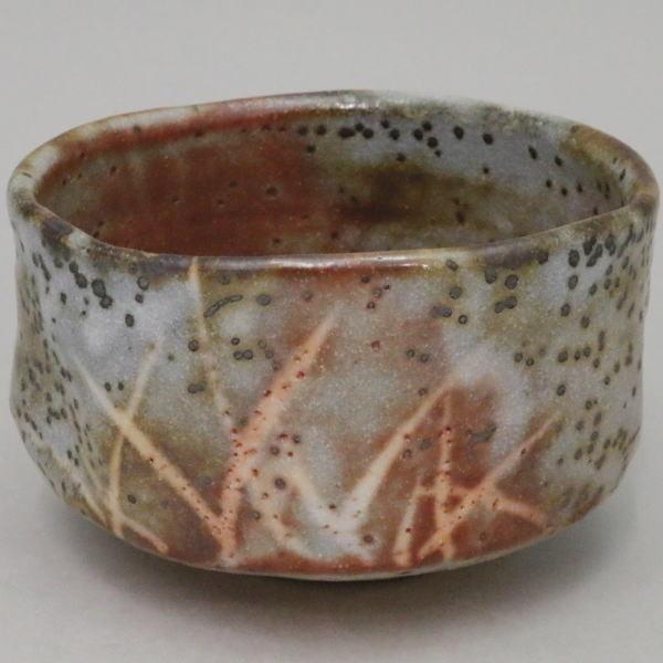 茶道具 抹茶茶碗 志野焼き 鼠志野茶碗 絵志野茶碗 加藤健作 源九郎窯