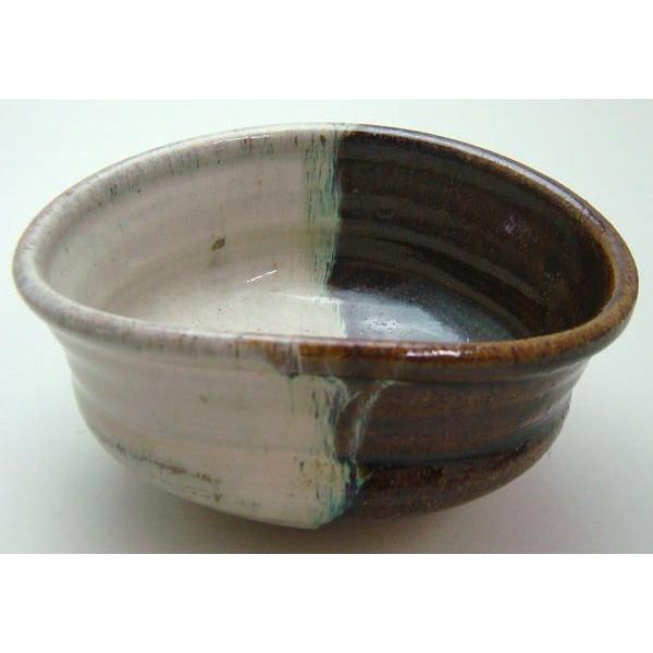 茶道具 抹茶茶碗 唐津焼 掛分け 沓形 鶴田純久作 掛け分け 沓型 くつ形