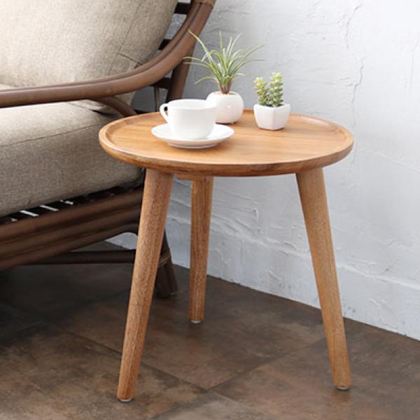 アジアンアンティーク 象嵌 チーク材 サイドテーブル 花台 飾り台