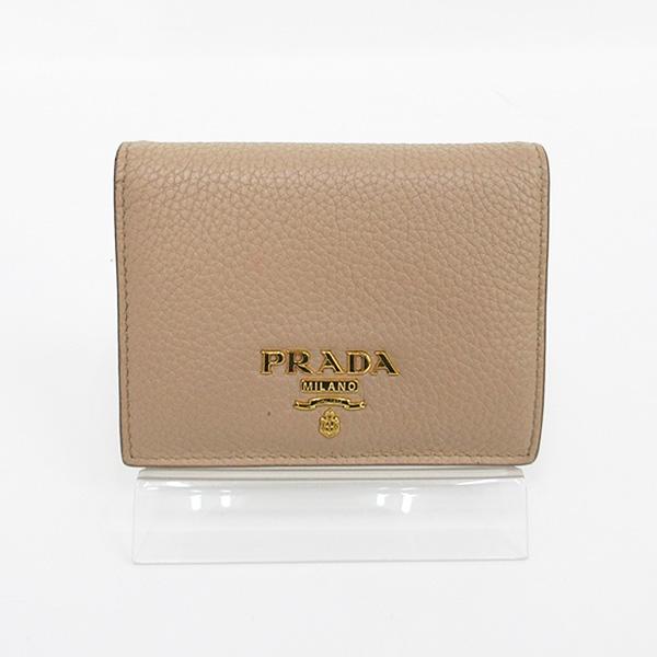 PRADA ベージュ 二つ折り財布