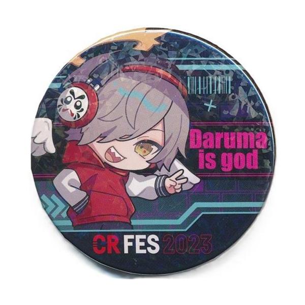 CRフェス2024 だるまいずごっど 缶バッジ ホロ レア Crazy Raccoon 缶