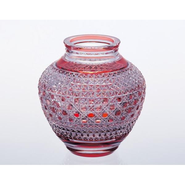 カガミクリスタル花瓶F701 メイドインスロバキア クリスタル製 昭和