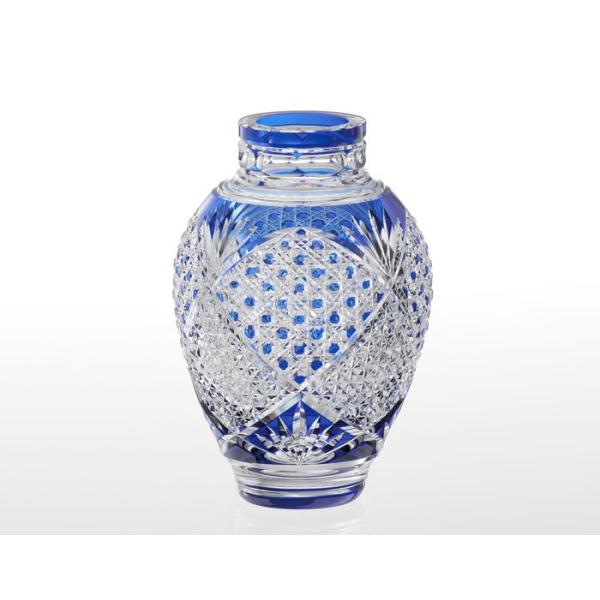 カガミクリスタル 高木茂 グラヴィール紋 一輪挿 ガラス 花瓶 カガミ