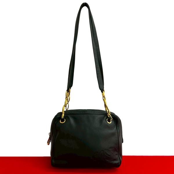 LOEWE（ロエベ） 極 美品 ヴィンテージ アナグラム ロゴ ナッパ レザー