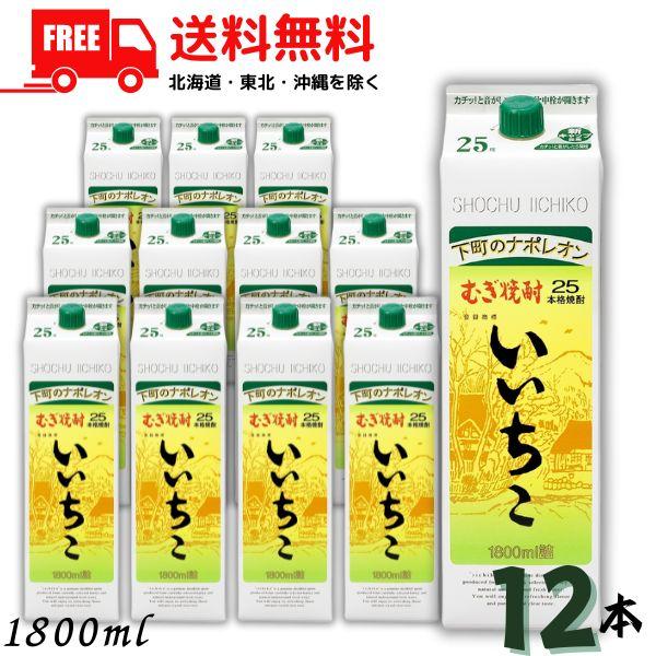いいちこ25度 いいちこ 焼酎 25度 1.8L 1800ml パック 2ケース 12本 麦