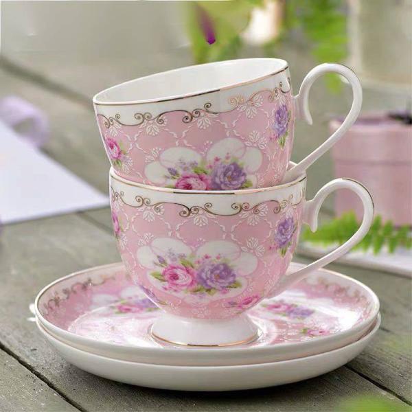 A29160 ティー・コーヒーカップセット カップ＆ソーサー4客セット 花柄