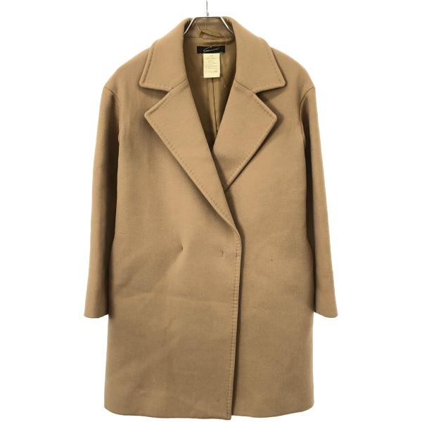 ステラマッカートニー ウール100% チェスターコート キャメル 36
