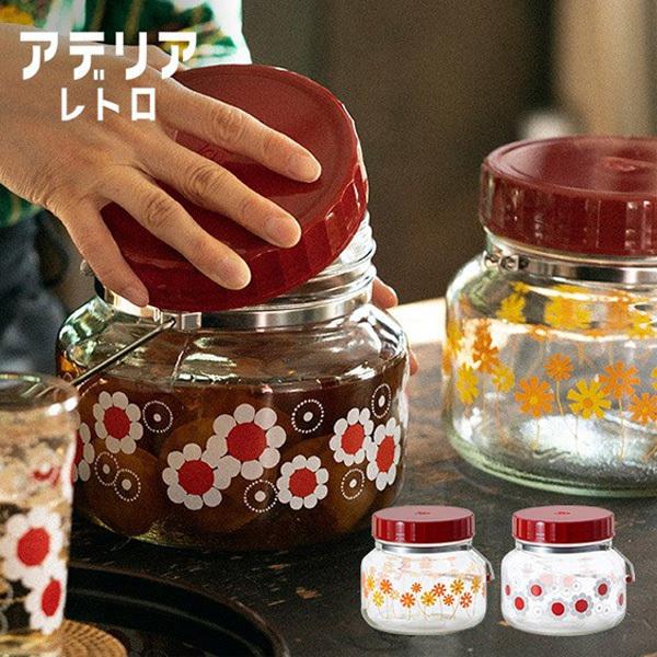 アデリアレトロ 貯蔵びん 1L 保存容器 日本製 箱入り 昭和レトロ 持ち