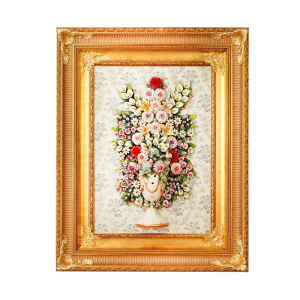 イタリア 額絵 貴族柄 ゴールドリーフ ローズ アンティーク FAL-15-2