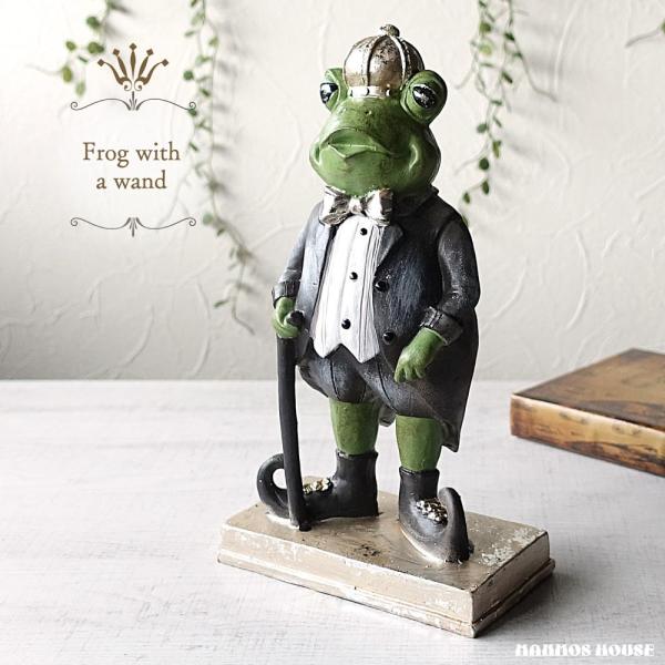 おばあさんとカエル 置物 おばあさんとカエル 置物 おばあさんとカエル