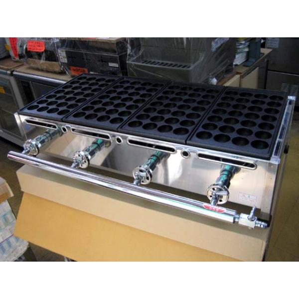 業務用 たこ焼き器 銅板 24穴2連 LPガス プロパンガス 業務用 たこ焼き