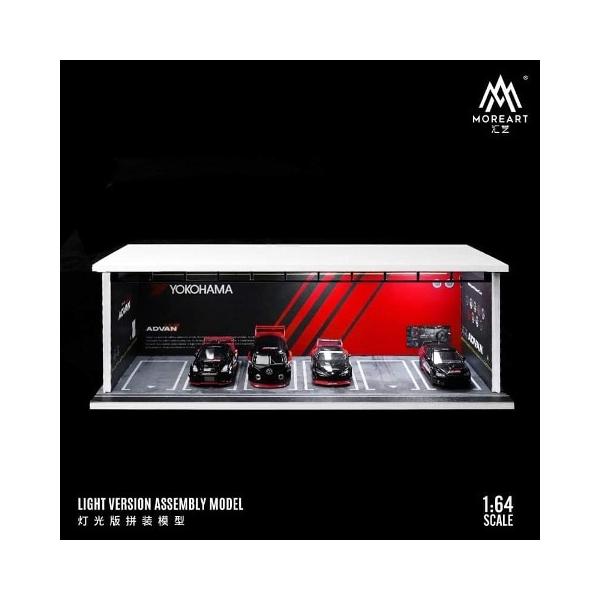 Moreart MO644004 ガレージ 車庫 ジオラマ ADVAN 組み立て ※1/64