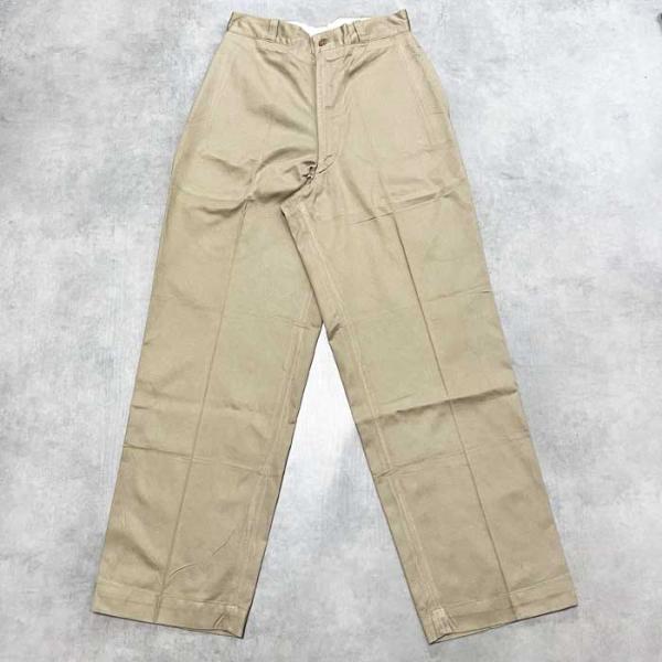 60's USMC ZIP CHINO TROUSERS W30/L34 60年代 アメリカ海兵隊