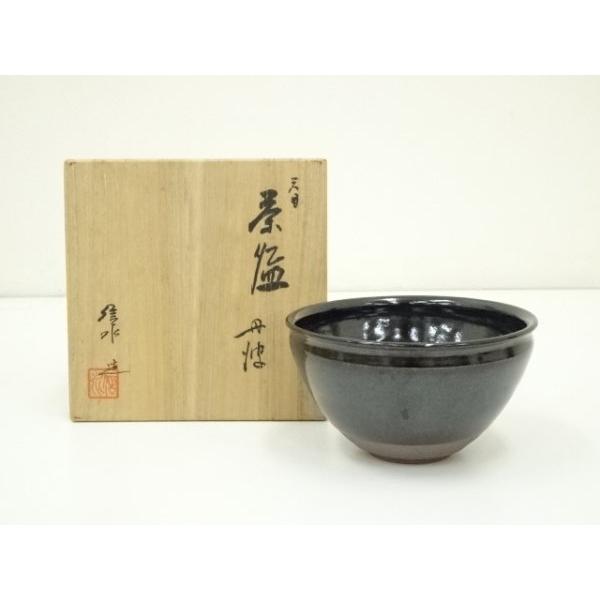 ys7085080; 宗sou 丹波焼 市野信水造 天目茶碗（共箱）【道】 : お
