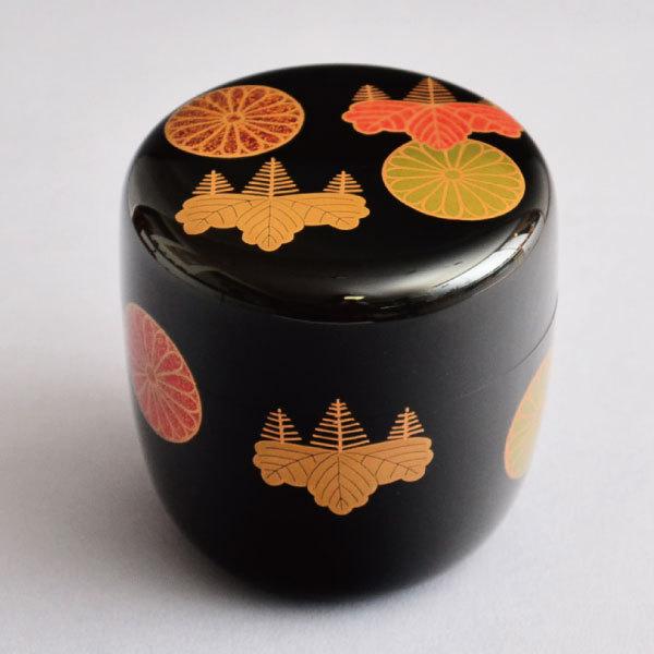 茶道具 棗 中村宗悦 作 高台寺蒔絵中棗 木製・本漆塗・切合口 : 茶道具