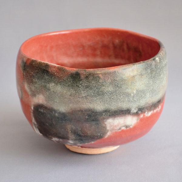 茶道具 茶碗 高台寺窯 志村 綜山 作 赤楽茶碗 : 茶道具専門店 (有)菊池