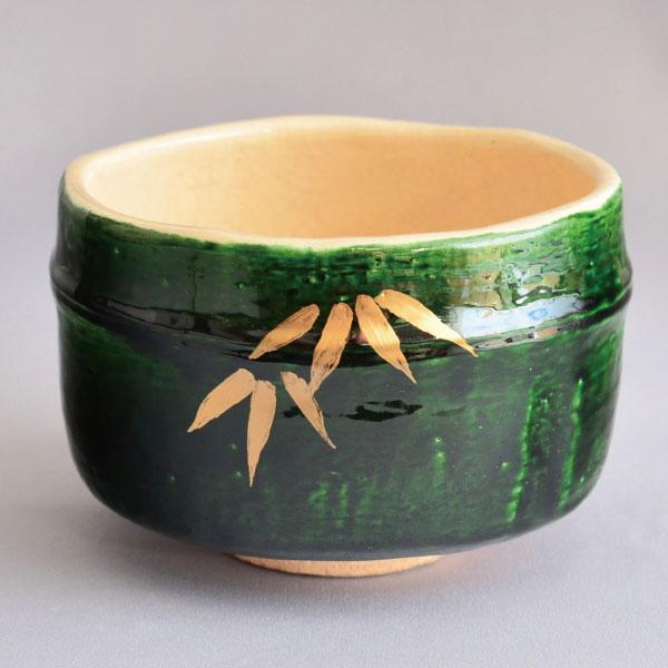 茶道具 茶碗 大野桂山 作 青楽竹茶碗(内 香炉釉) : 茶道具専門店 (有