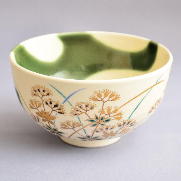 茶碗 茶道具 大石督幸 作 藤袴絵茶碗 : 茶道具専門店 (有)菊池商店