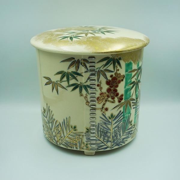 イ769 健水『般若勘渓』『モール葉割 健水 共箱』茶道具 イ769 健水