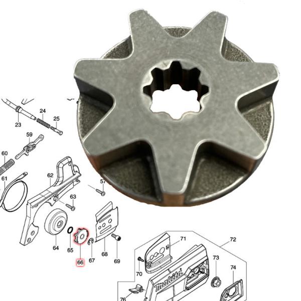 マキタ 227905-1 スプロケット7 ピッチ:0.325 【チェーンソー用