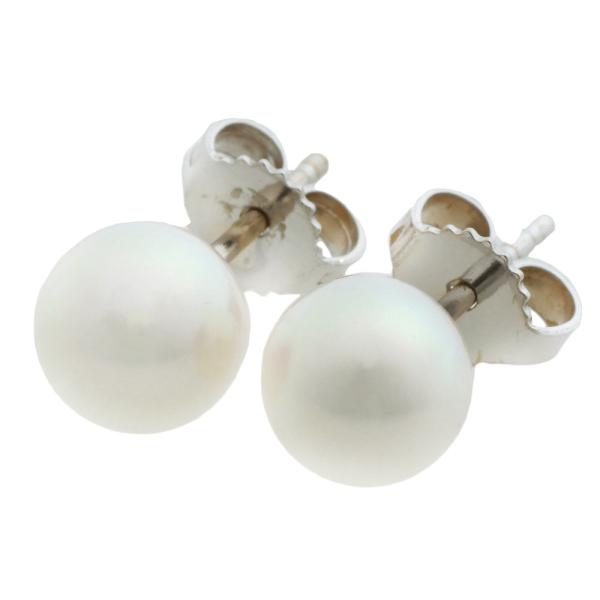 MIKIMOTO（ミキモト） 一粒パール ピアス K18WG 約6.7ミリ/約6.8ミリ