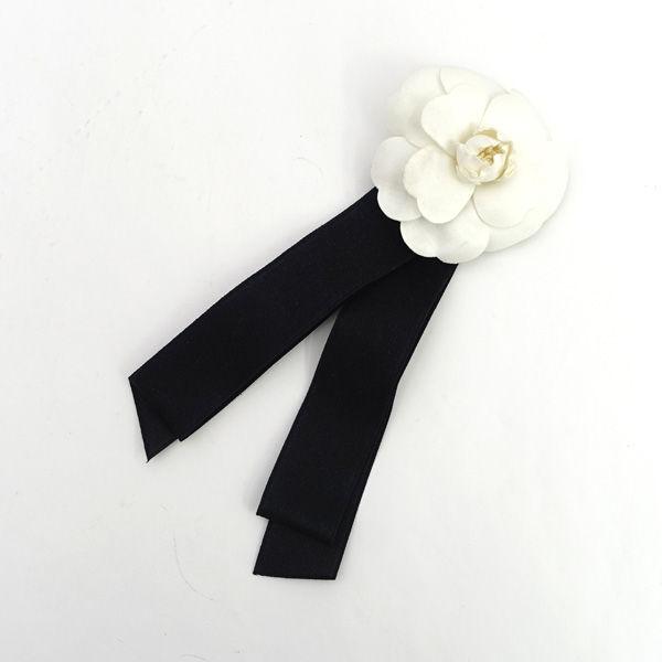 CHANEL（シャネル） カメリア フラワー リボン コサージュ ブローチ