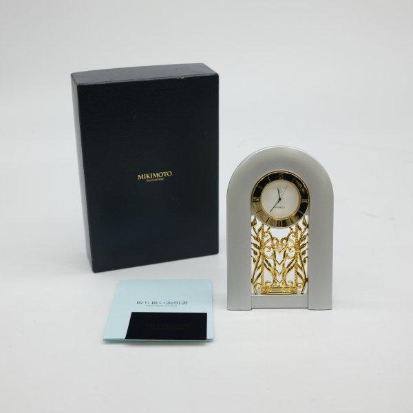 MIKIMOTO（ミキモト） 置時計 時計 ホワイト文字盤 パール ベビー