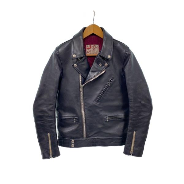 ADDICT CLOTHES◇ダブルライダースジャケット/34/馬革/NVY/無地/AD-03